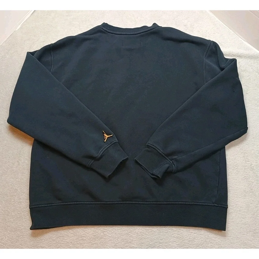 Jordan Mens Medium Black Sweatshirt Essential Holiday Plaid Air Spellout